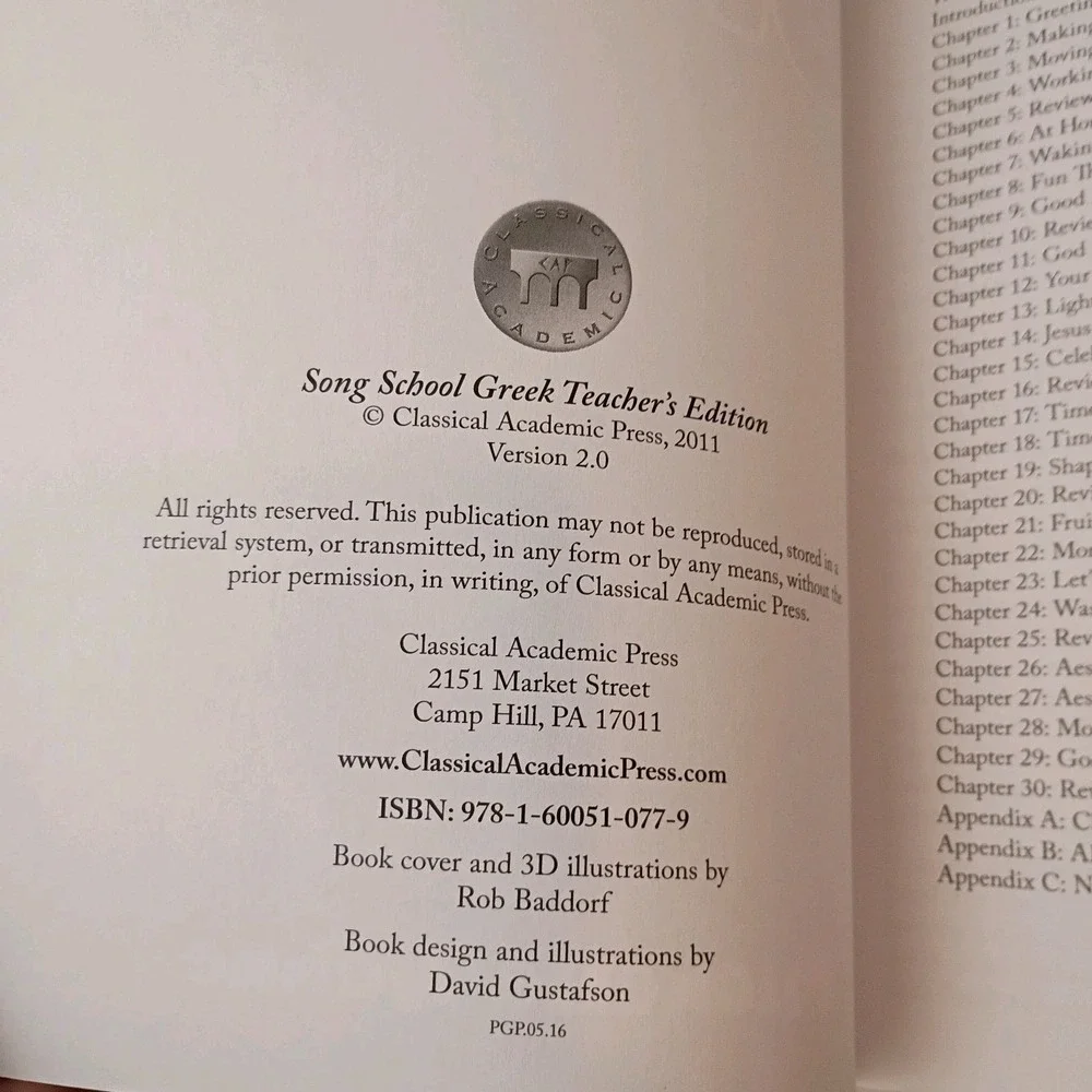 Song School Greek Teacher's Edition Set w/ CD - Trade Paperback - Very Good